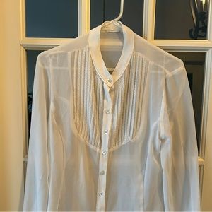 Sheer long sleeve top